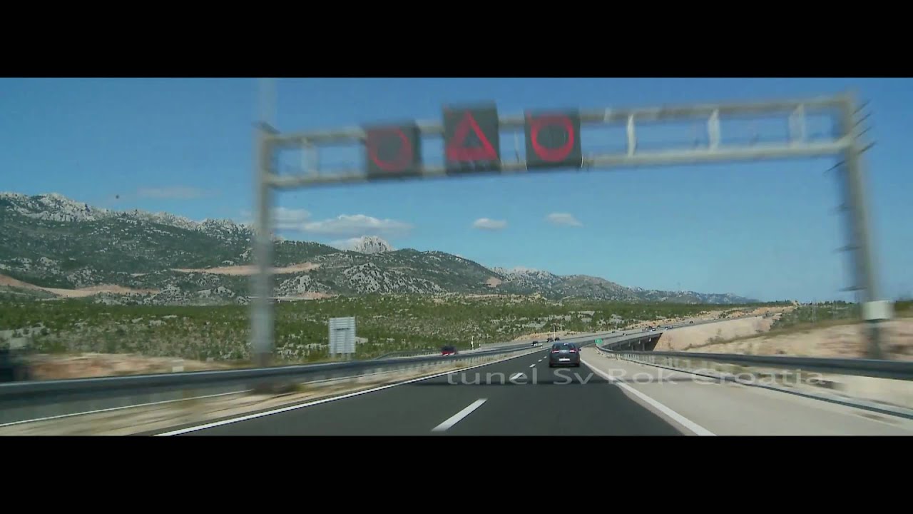 tunel Sv Rok Croatia highway- 12 min.