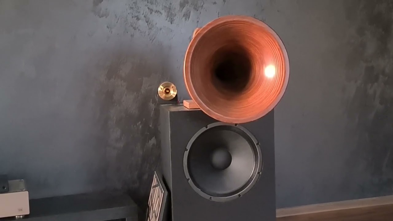 jbl 2440 + fostex t500mk2+ faital 15pr400 with Denon T10 amplifier short sample