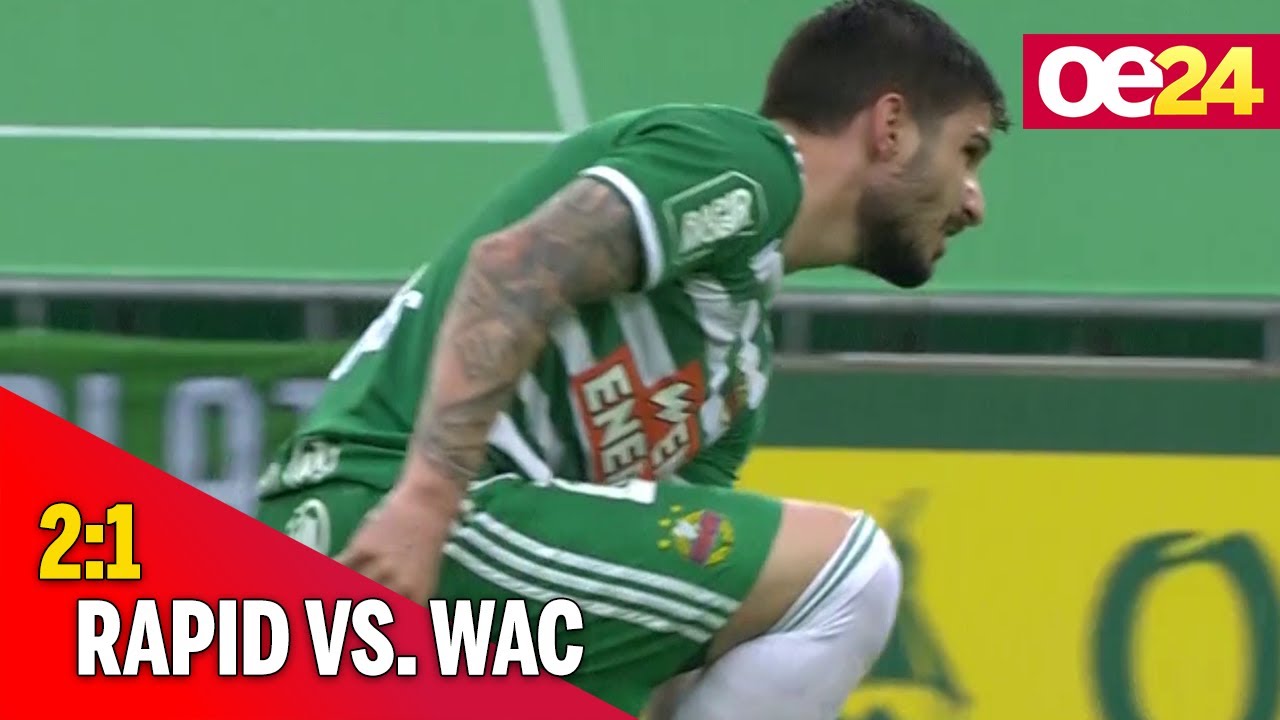 Rapid sicherte Liga-Rang zwei mit 2:1-Sieg gegen WAC ab