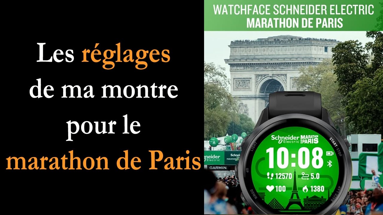 Les réglages de ma montre GPS pour le marathon de Paris