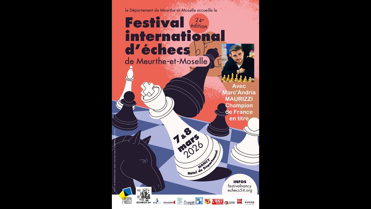 Festival International d'échecs de Meurthe et Moselle, Tournoi de parties Rapide 8 Mars 2026