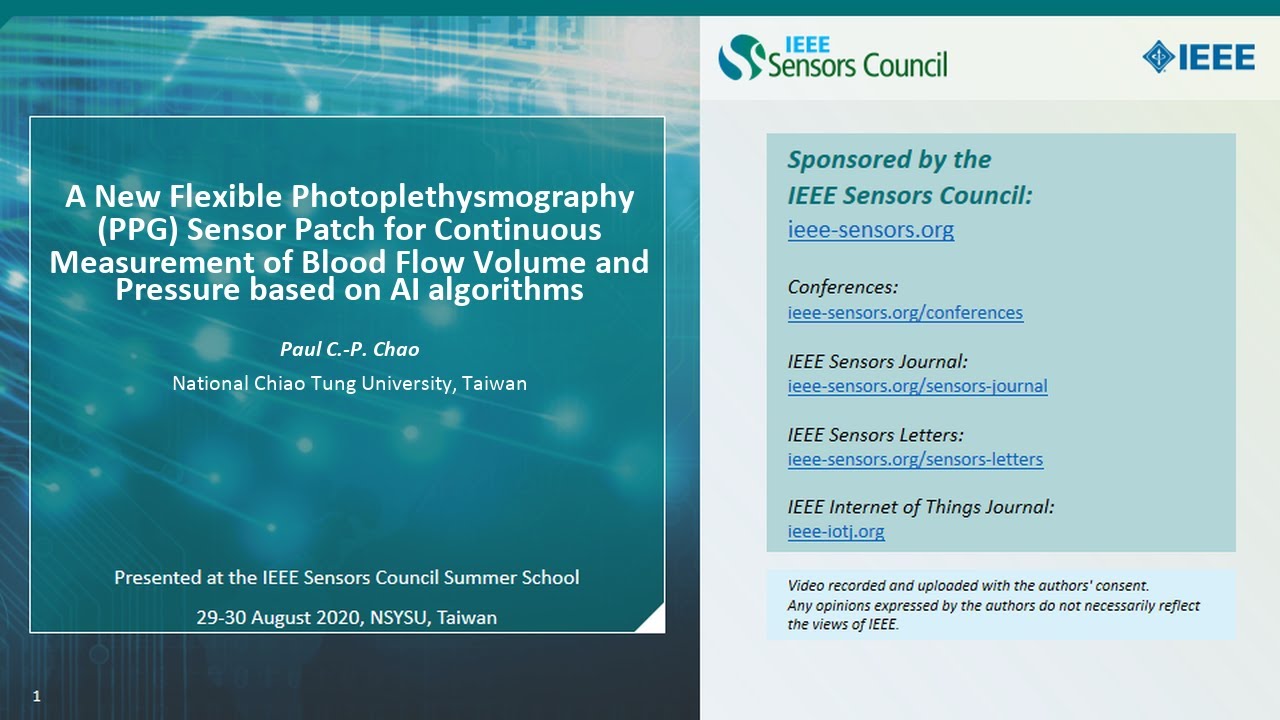 A New Flexible Photoplethysmography (PPG) Sensor Patch for Continuous Measurement of Blood Flow and