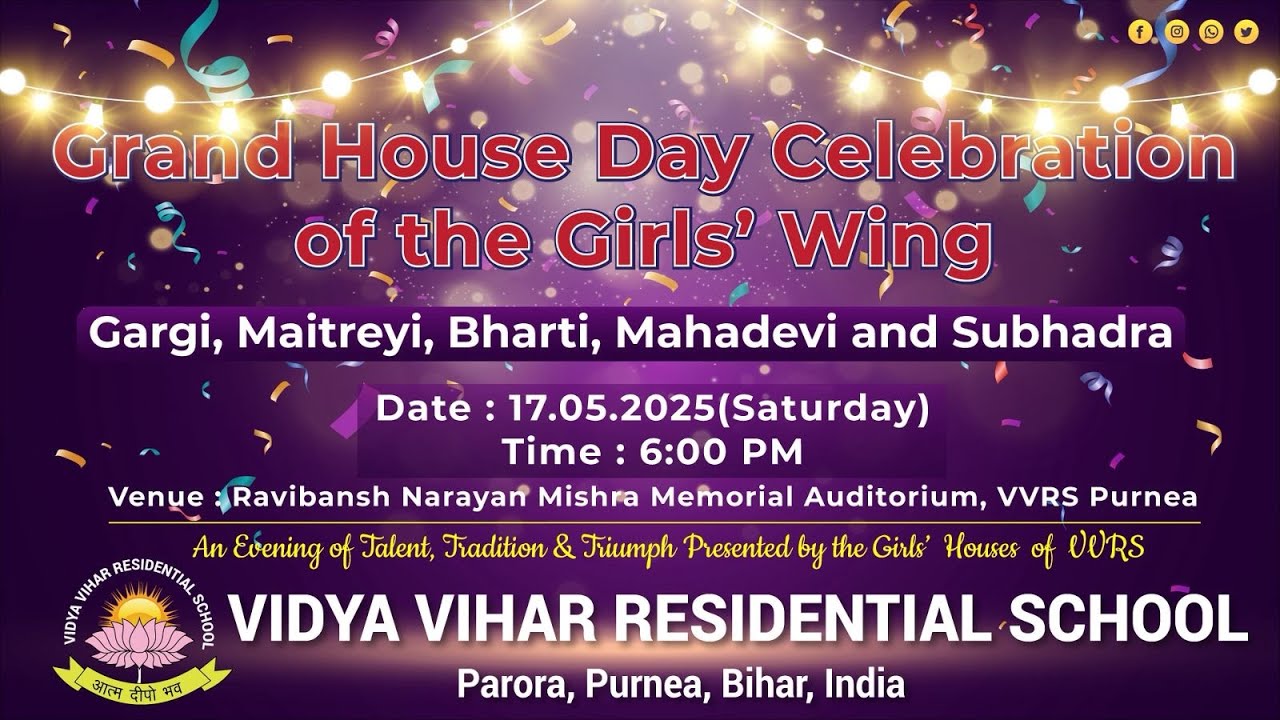 House Day Celebration of the Girls' Wing Gargi, Maitreyi,Bharti, Mahadevi and Subhadra