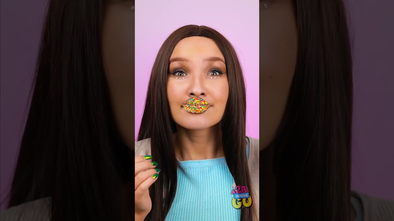 Sweet or Chic? Unwrap the Mystery! 💄🍭 #sweets #beauty #ASMR #viral