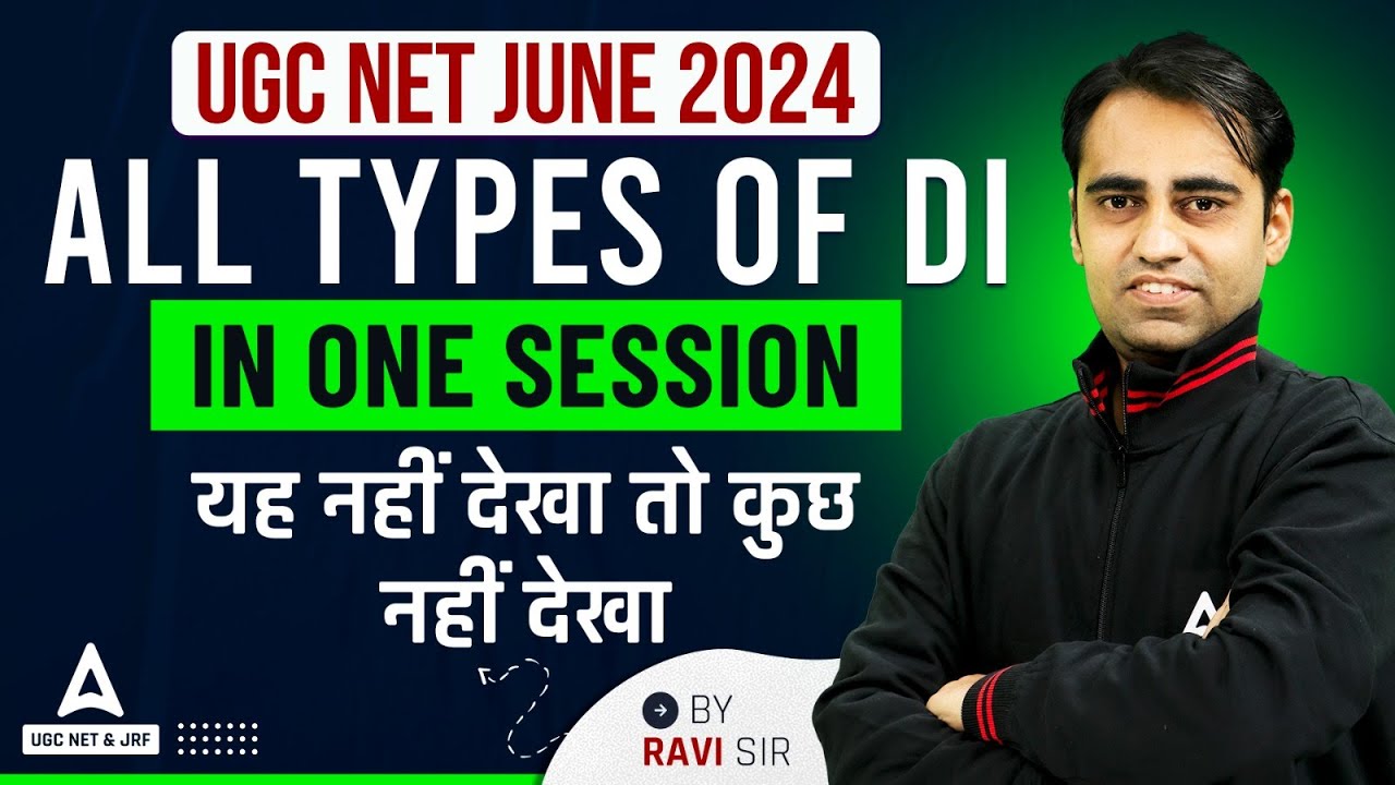 Data Interpretation For UGC NET 2024 | All Types of DI In One Session By Ravi Sir