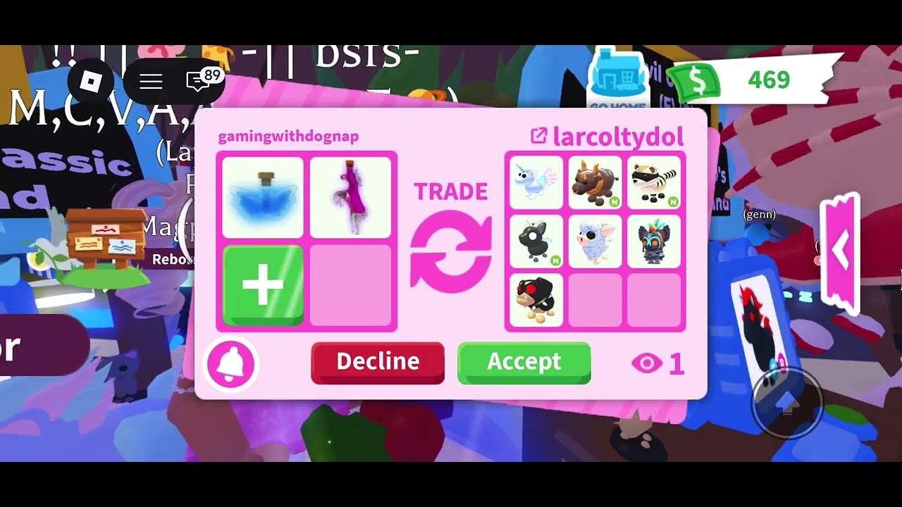 Trading potions in adopt me!