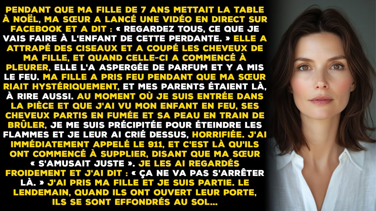 Pendant que ma fille de 7 ans mettait la table à Noël, ma sœur a commencé à.......