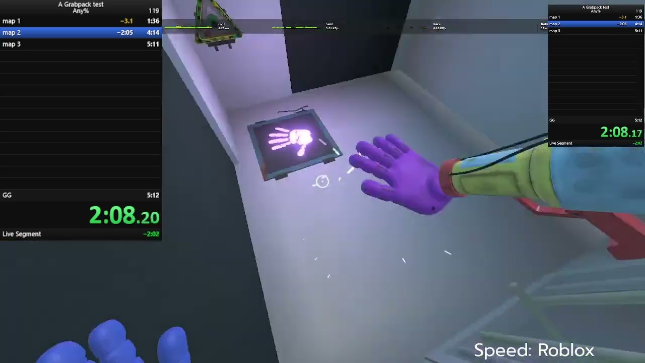 5:04.82 -minute speedrun (all 3 maps) (A Grabpack test)