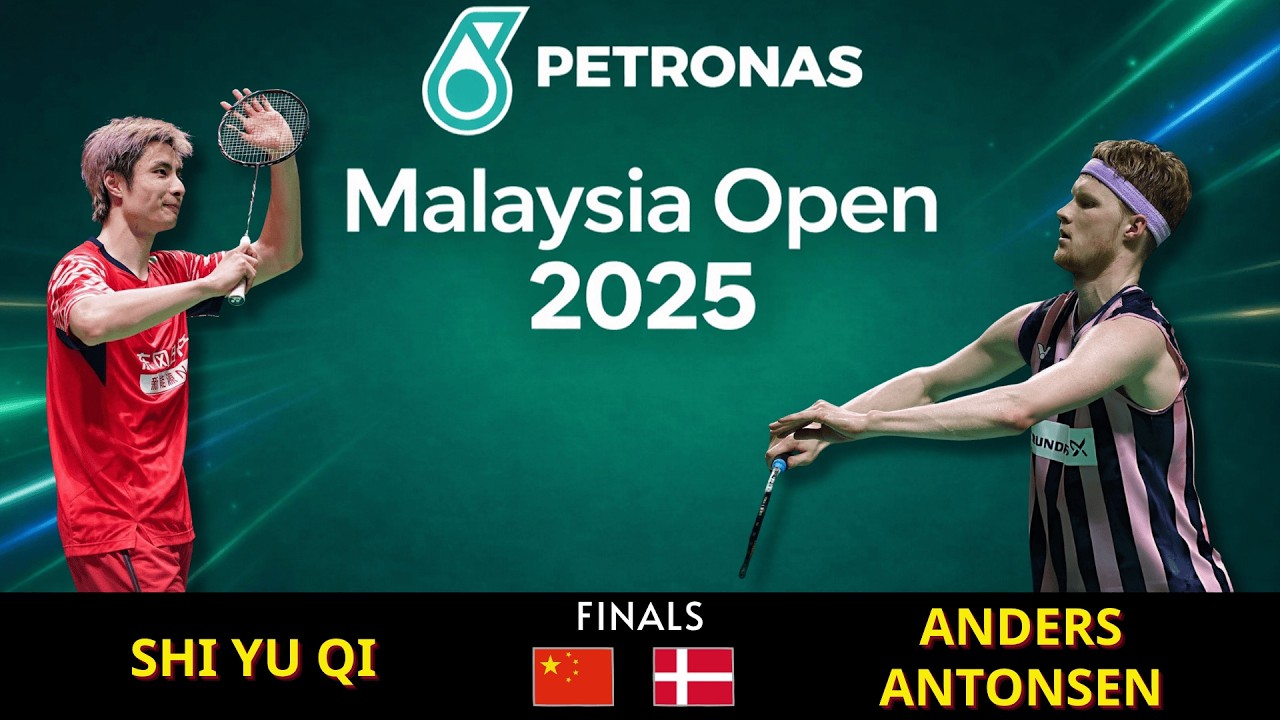 Ши Юци против Андерса Антосена | Финал мужского одиночного разряда Открытого чемпионата Малайзии ...