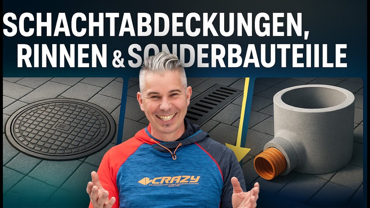 Schachtabdeckungen, Rinnen und Sonderbauteile im Pflasterbau
