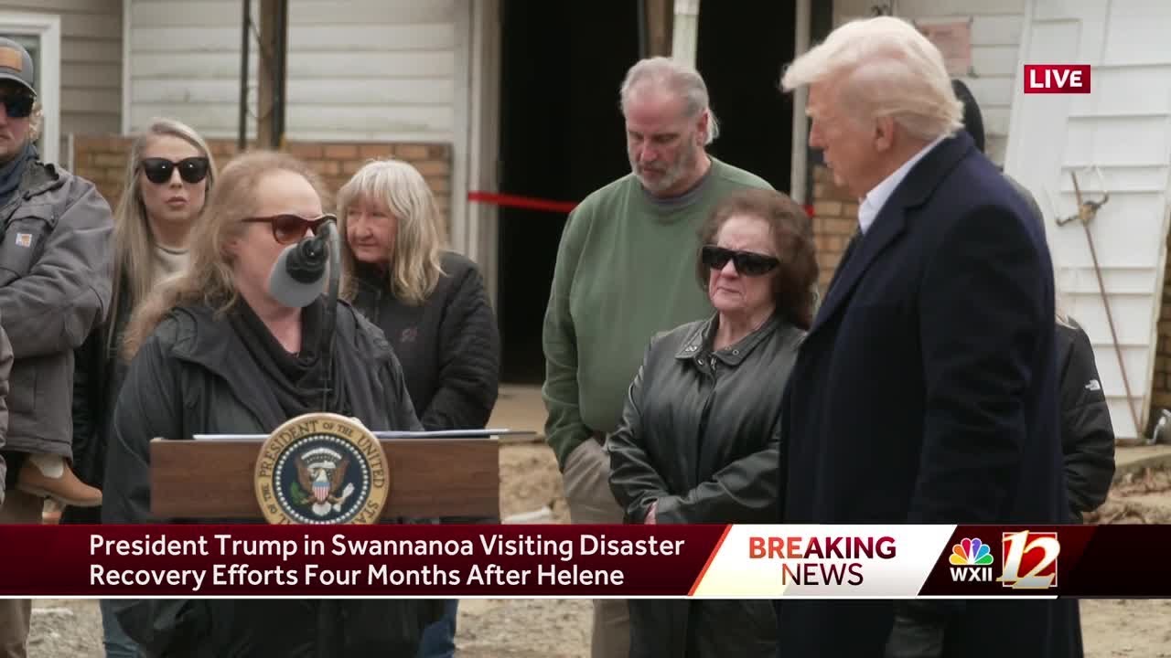 President Trump meets with Helene survivors in western North Carolina