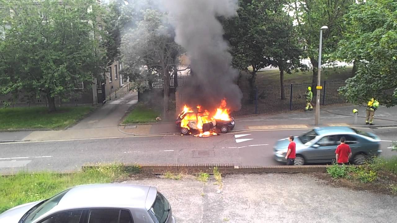 CAR FIRE  - BRADLEIGH AVENUE GRAYS ESSEX 25.06.12