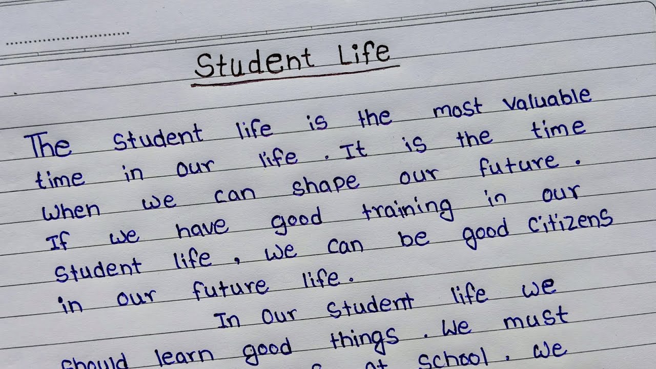 essay on student life in english | student life essay in English | essay on student life