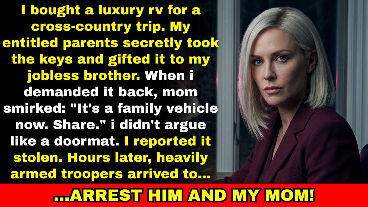 My Wealthy Parents Stole My $150K RV for My Brother — Until State Troopers Surrounded Him And...