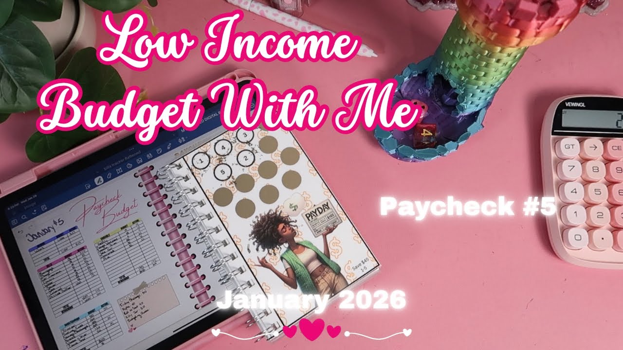 Low Income Budget With Me January 2026 Paycheck #5 | Zero Based Budget #cashenvelopesystem #budgets