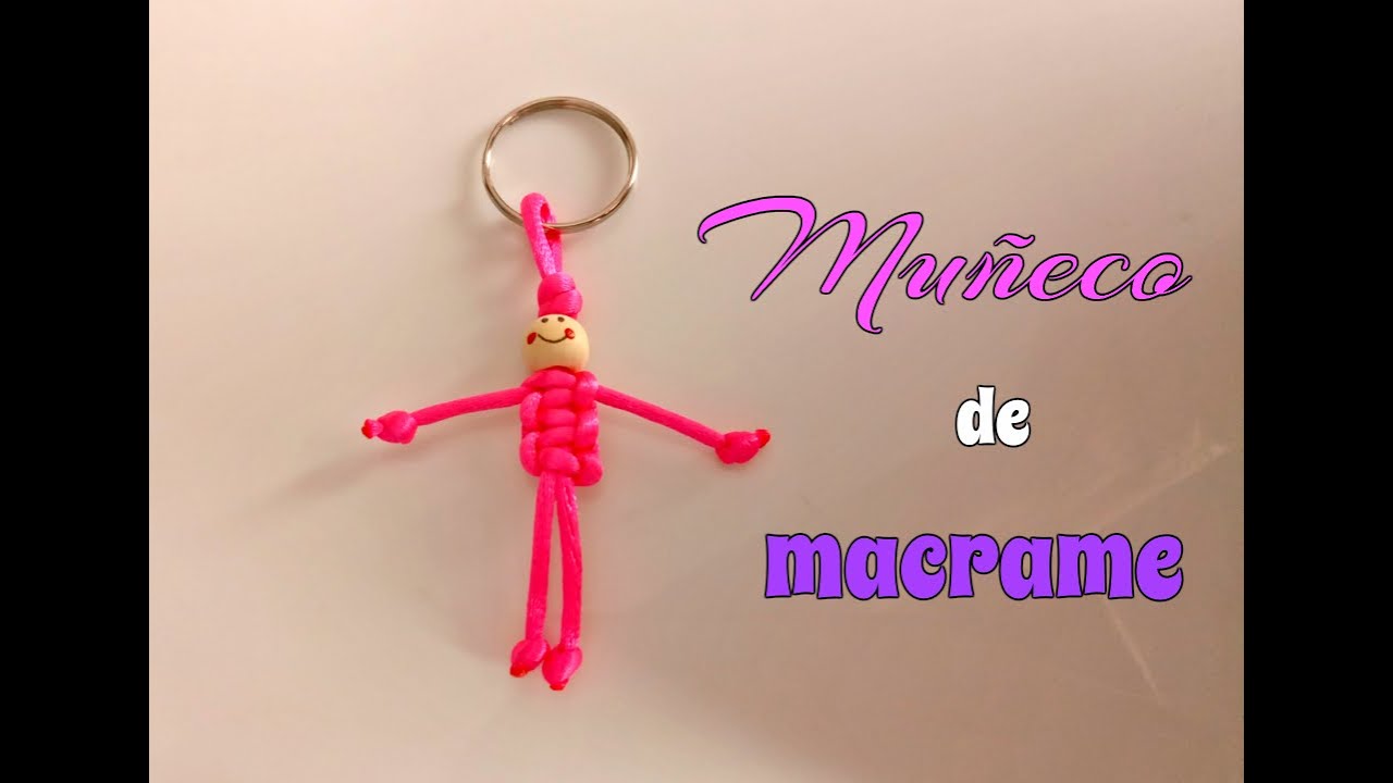 MUÑECO MACRAME FÁCIL y RÁPIDO con SOBRAS de COLA RATÓN.