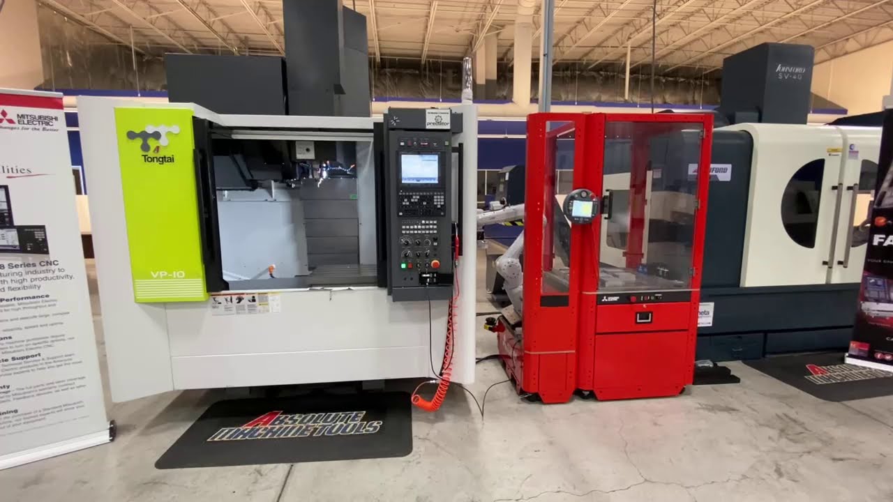 Mitsubishi LoadMate Plus Self-Contained Machine Tending Robotic Cell