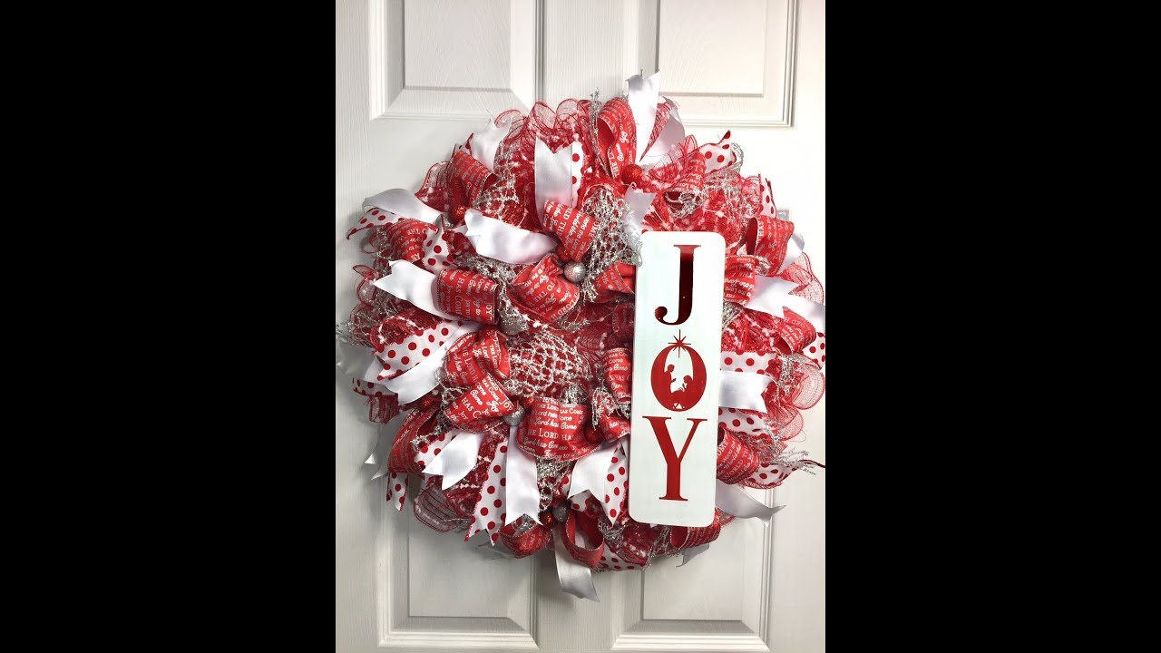 Learn how to make a Joy Christmas Wreath using the 30