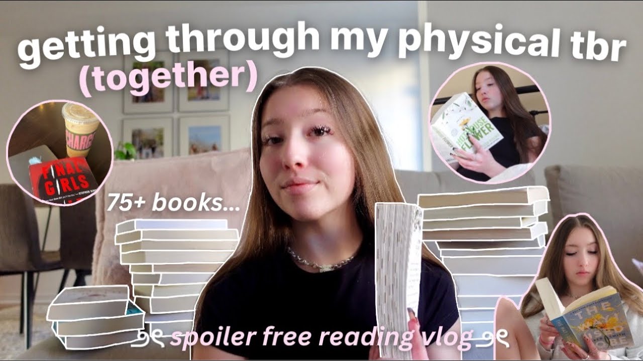 getting through my physical tbr *together* ✨🌷 spoiler free reading vlog (over 75+ books!)