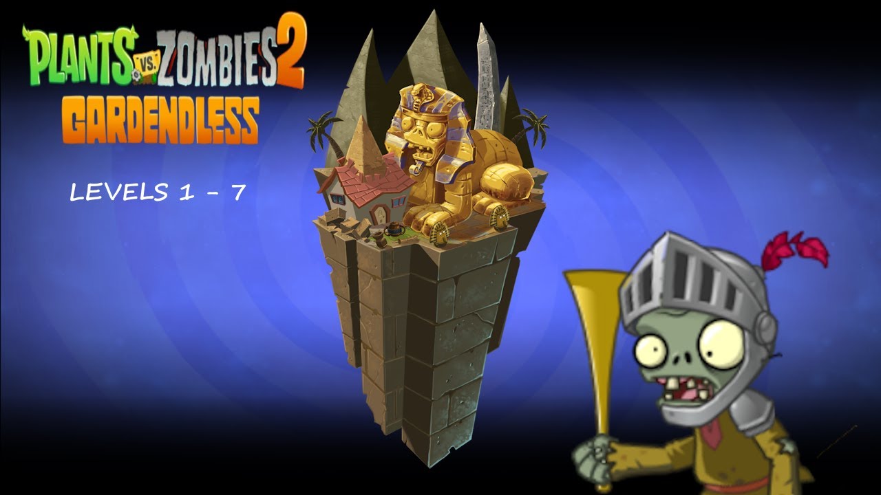 PvZ 2: Gardenless | Ancient Egypt Lvs 1 - 7 But Only Using PvZ 1 Plants [No Commentary]