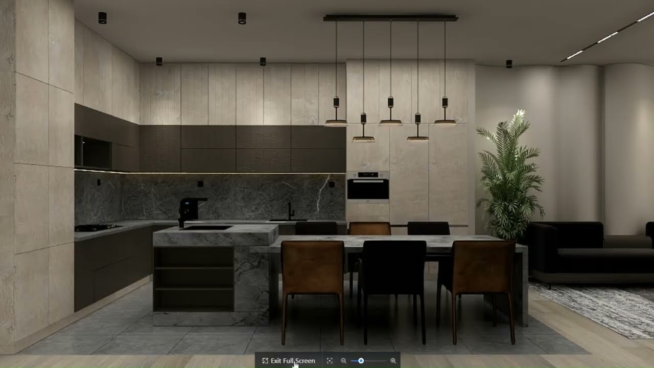 Создайте современный дизайн кухни в COOHOM. Пошаговое руководство с визуализациями.