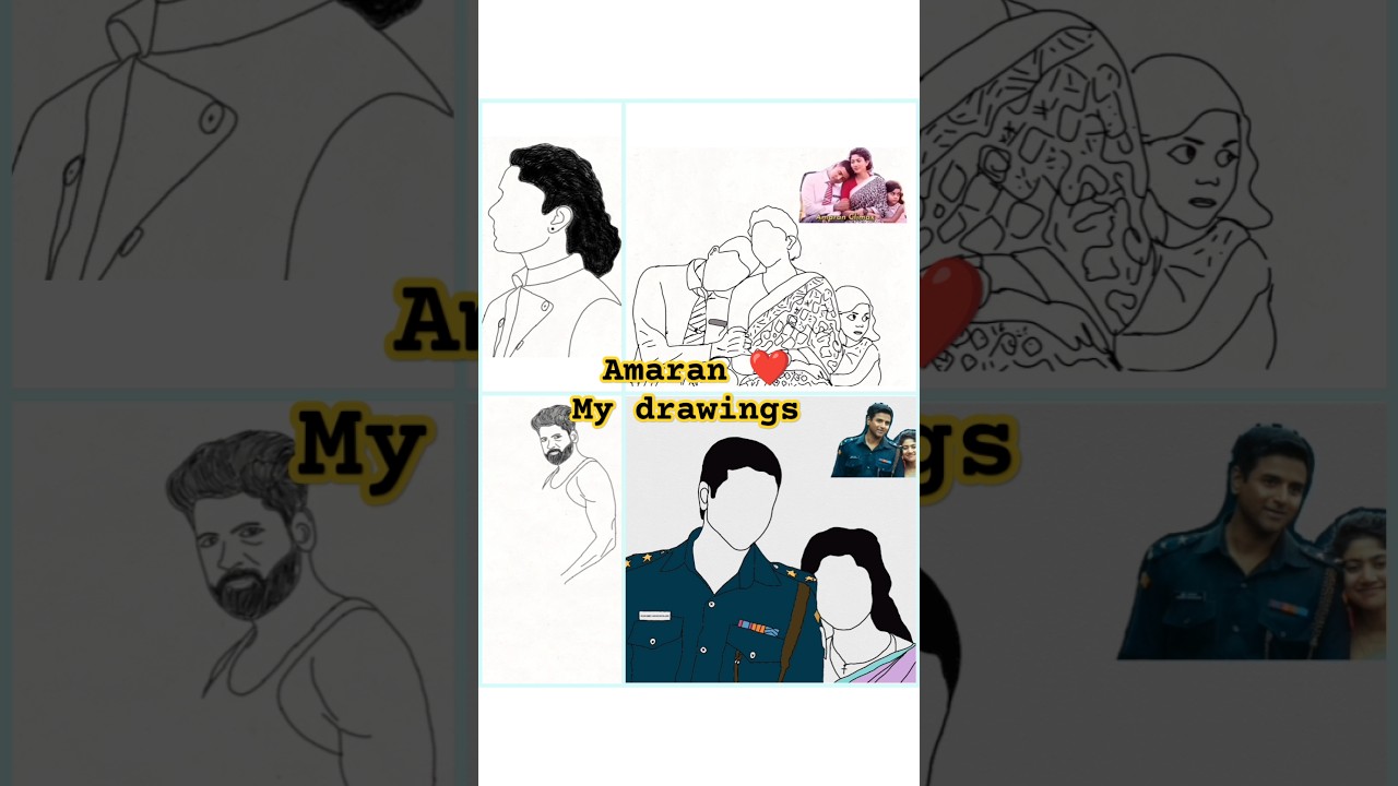 My drawings of Amaran | SK na summava #amaran #sivakarthikeyan #saipallavi #drawing  #shorts #art
