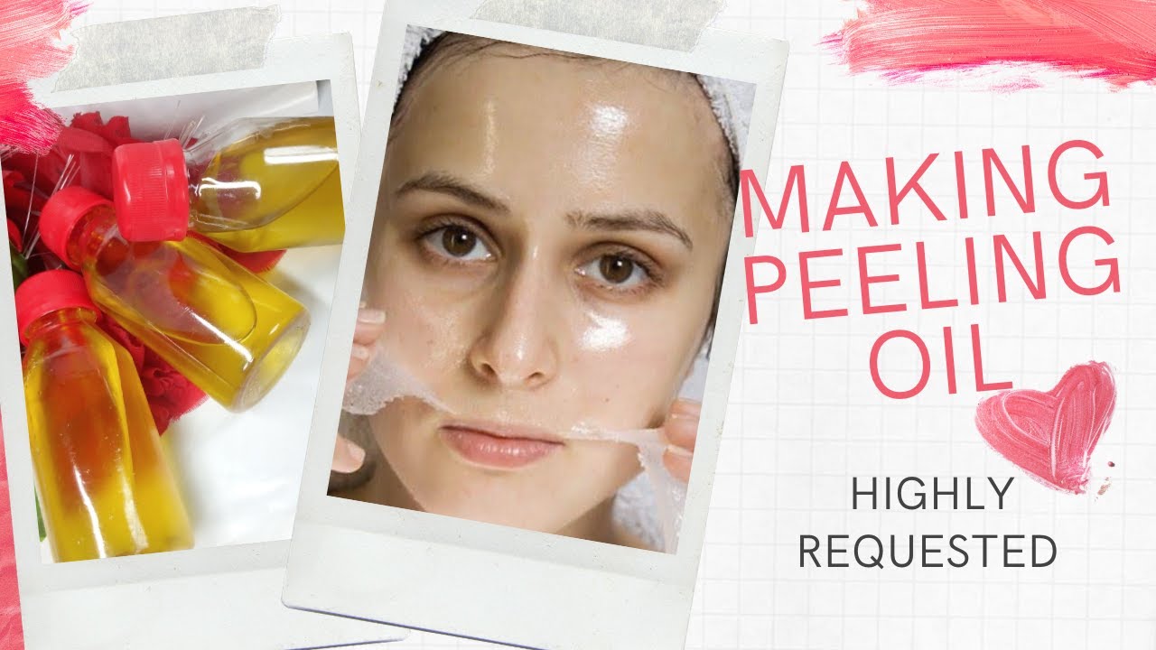 How to make peeling oil, organic peeling oil, exfoliating oil, organic skin care. Peeling oil