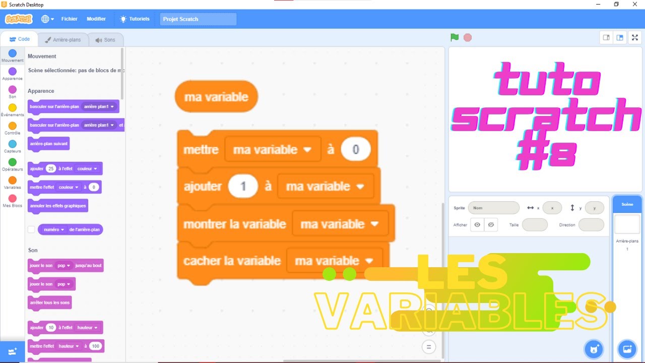 Tuto Scratch   Les Variables #8