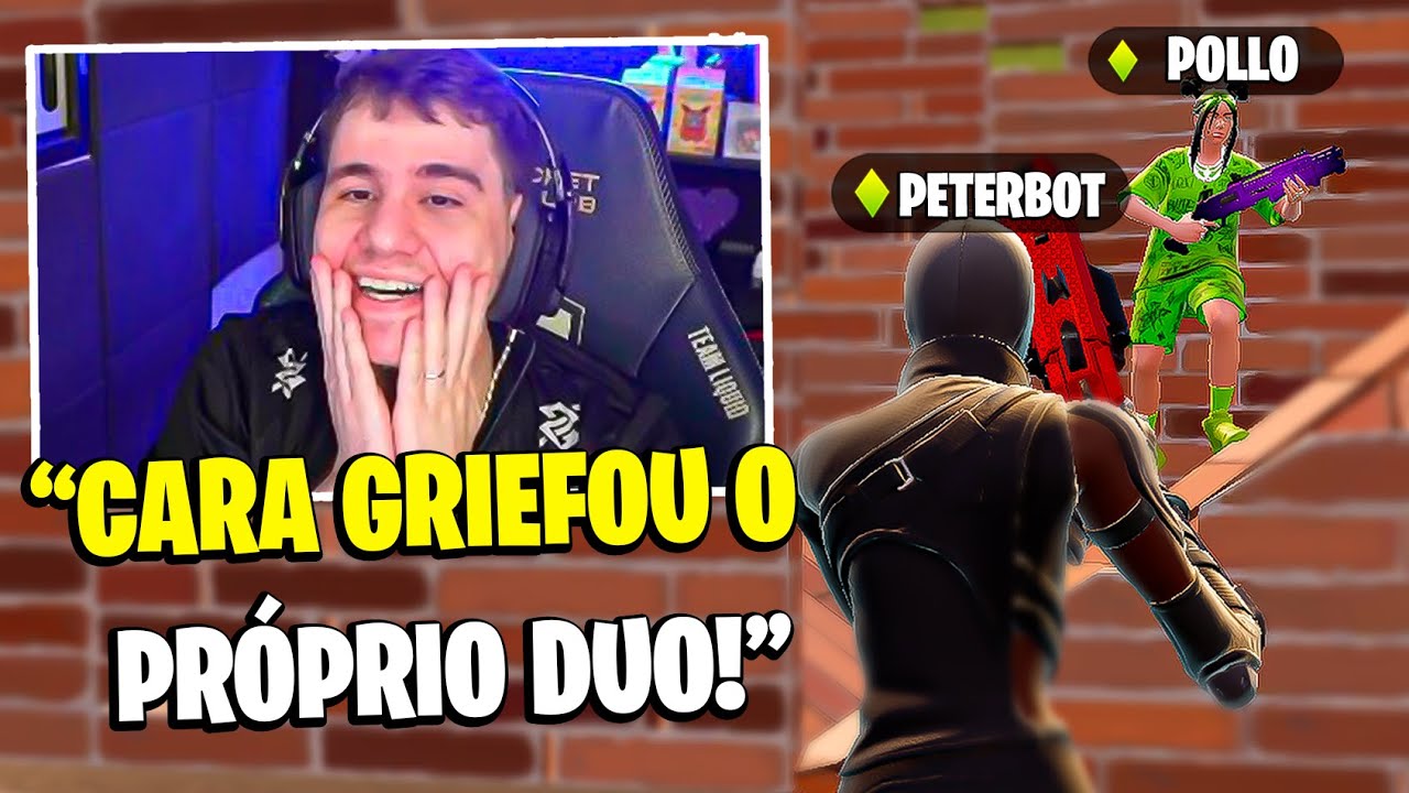 Pulga reage a *Peterbot vs Pollo* BRIGANDO pelo TOP 1 na Solo!