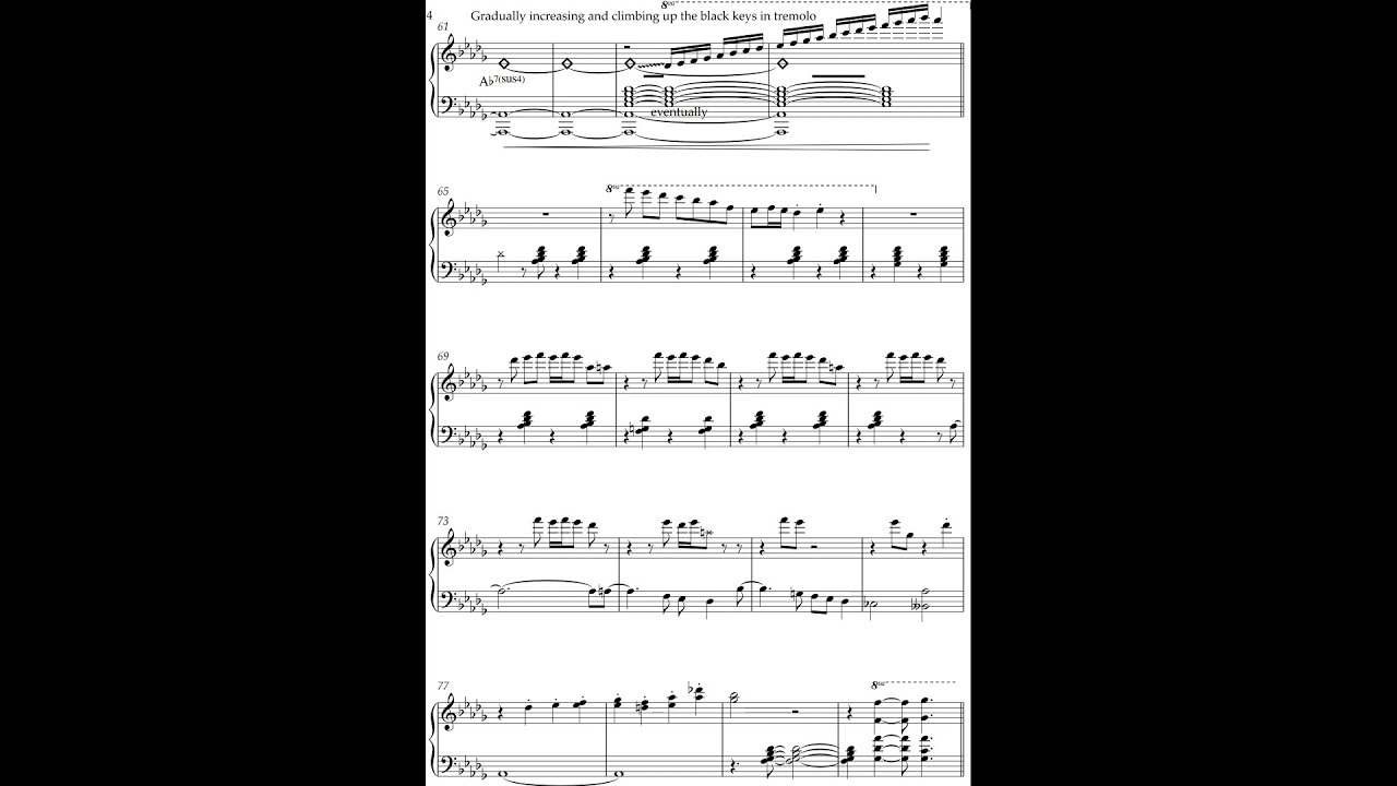 Sullivan Fortner solo on Song Song - Ben Wendel (Transcription)
