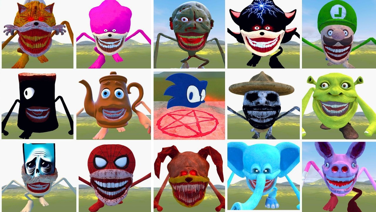 WHO IS THE STRONGEST FROM ALL SHIN SONIC TAPES FAMILY VS SEA EATER FAMILY in Garry's Mod!