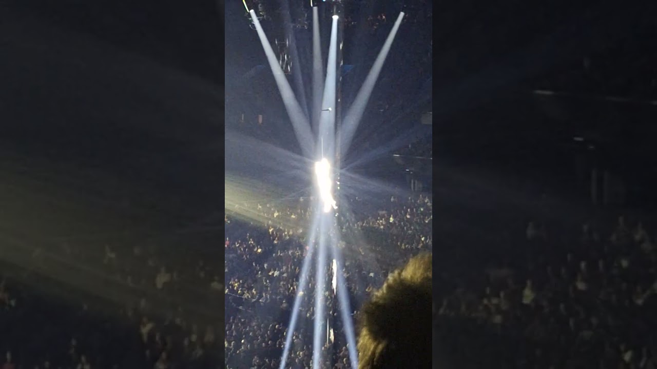 Hanz Zimmer in concert. human Glitterball aerial acrobatics 