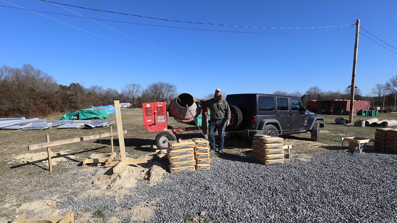 Pouring The Concrete Footers For Our Self Built Home
