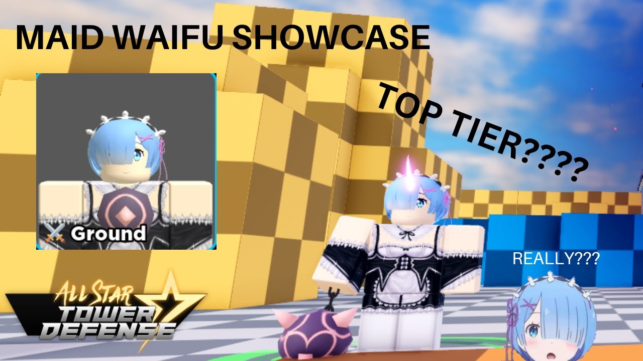 All Star Tower Defense Showcase: Maid Waifu (Rem Re:Zero)