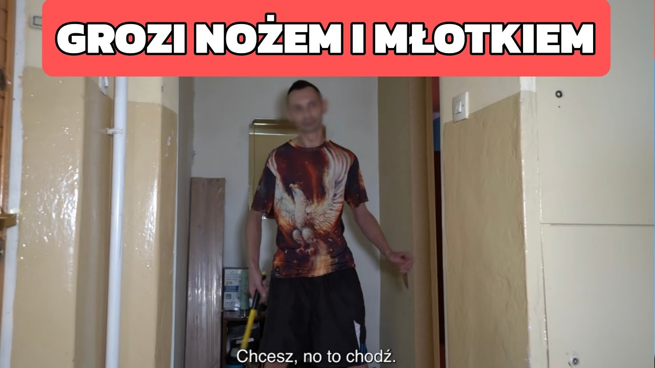 AGRESYWNY GOŚĆ Z NOŻEM I MŁOTKIEM GROZI EXMITEROWI (@exmitercom) ! TO MOGŁO SIĘ SKOŃCZYĆ TRAGICZNIE!