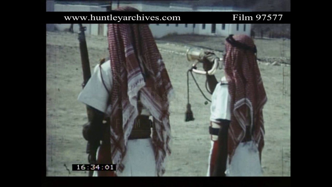 Col Pat Gray and HBL - Hadhrami Bedouin League in Yemen.  Archive film 97577