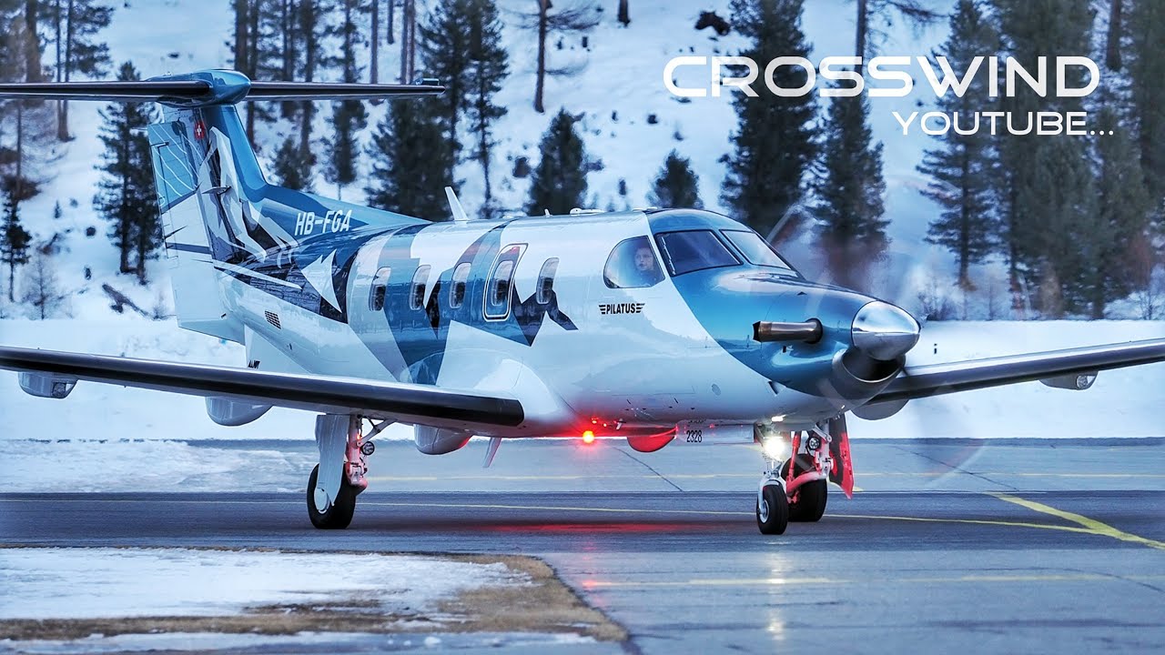 Pilatus PC-12 | Engadin Airport | Snowtaxing Snowparking | 16.02.2025 #PC12