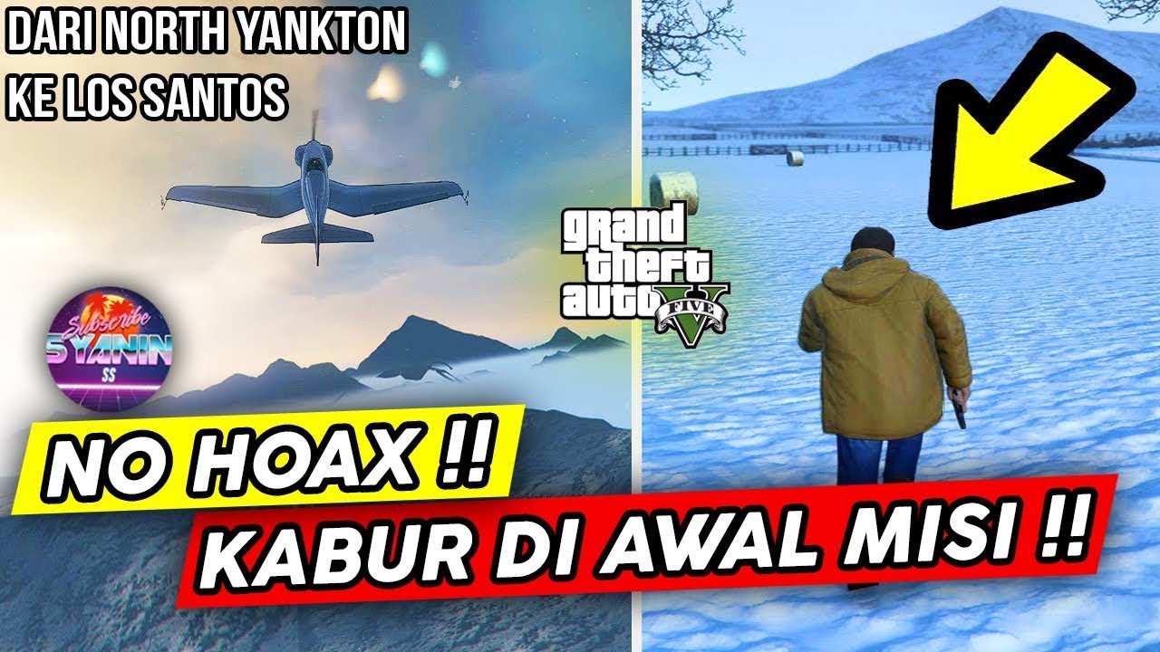 MEMBONGKAR MISTERI Pergi Ke SAN ANDREAS di Awal Misi Prologue NORTH YANKTON GTA 5 Rahasia Easter Egg