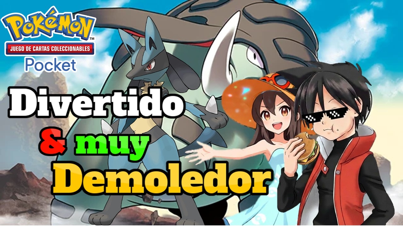 mi elefante tiene su mazo y lucario lo acompaña muy bien !! :D - pokemon tcg pocket