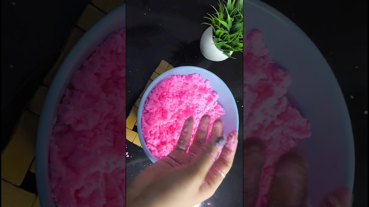 how to make baking soda shapes asmr? 🤔#bakingsoda #satisfying #shorts #asmr