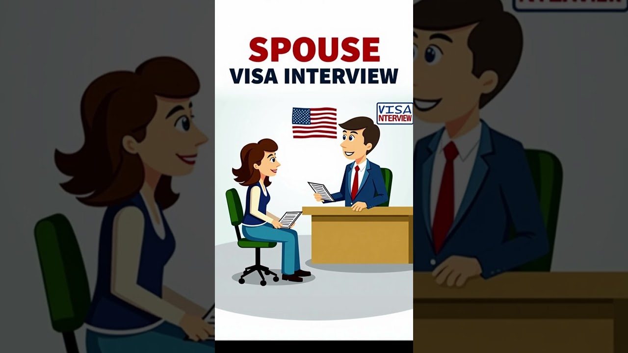 Spouse Visa Interview for the USA &ndash; Daily English Conversation #englishforbeginners #learnenglish