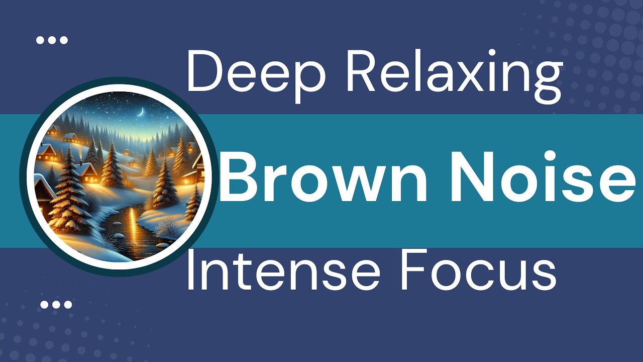 Brown Noise with a Peaceful Winter Snowfall Scene