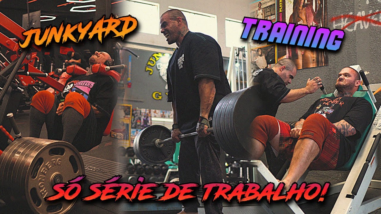 COMPILADO DO TREINO DE PERNA COM TODAS AS WORKING SETS DA SEMANA JUNKYARD STYLE!