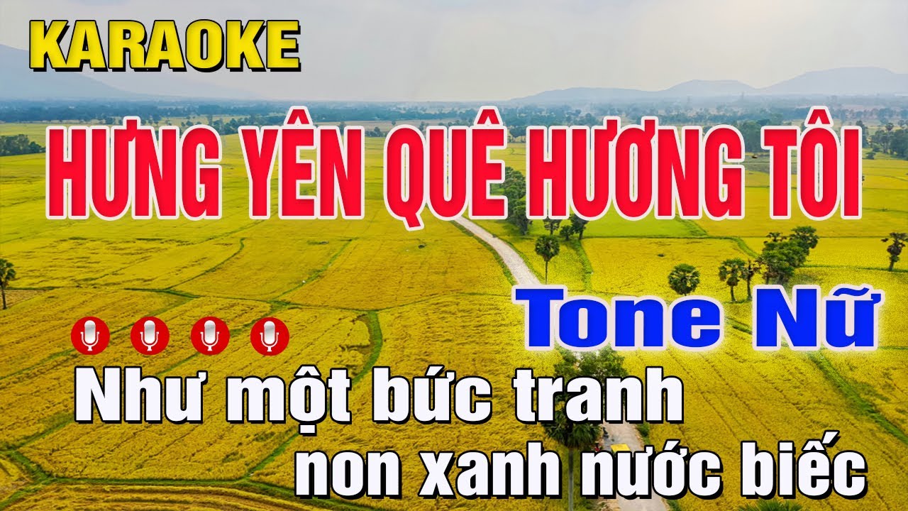 Hưng Yên Quê Hương Tôi Karaoke Tone Nữ (C#m) Beat Chuẩn | Trung Hiếu Karaoke