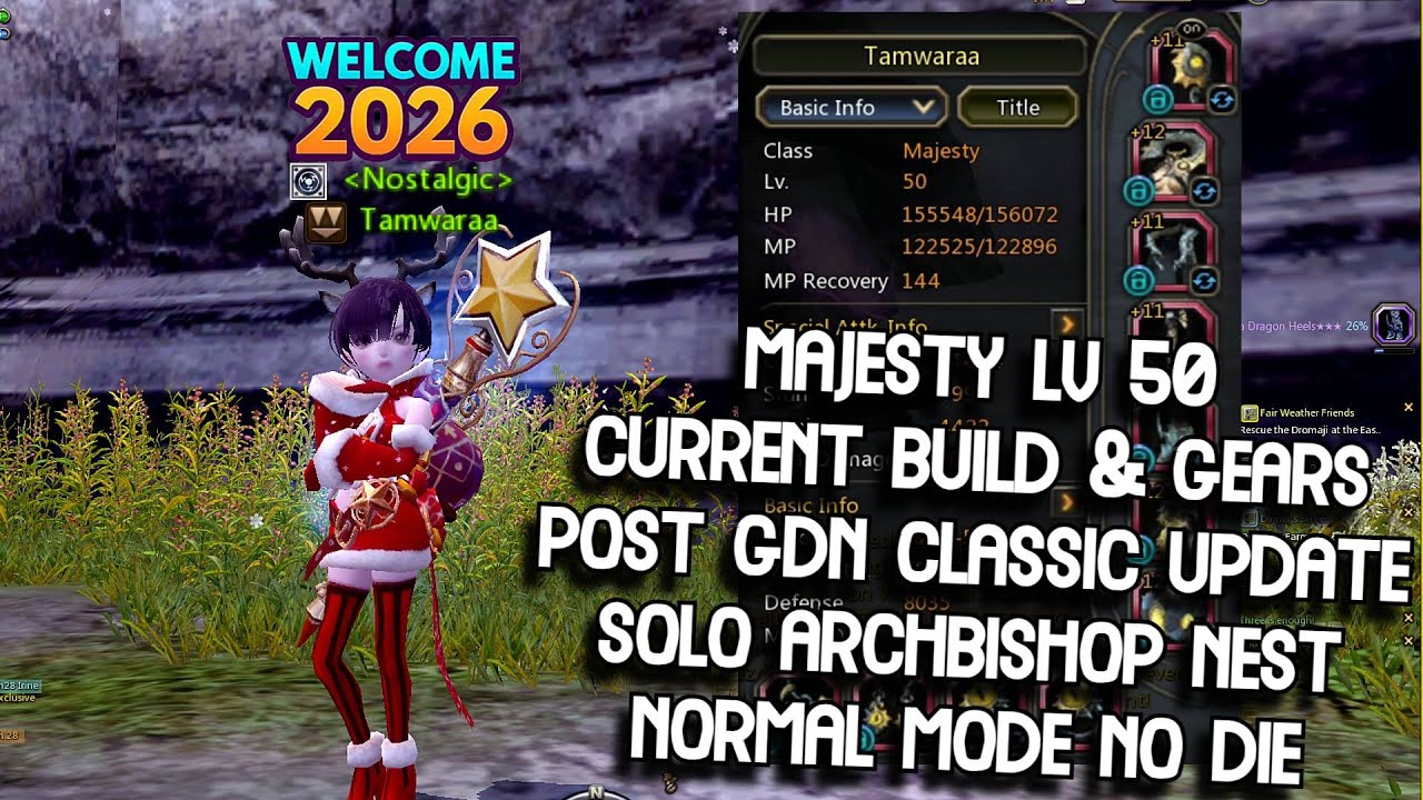 Majesty Lv 50 Current Build & Gears Post GDN Classic Update Solo ABN Normal Abyss 4 Player No Die