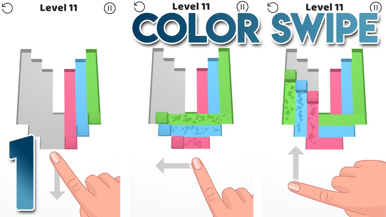 Color Swipe Levels 1 to 100 - Gameplay Walkthrough Part 1