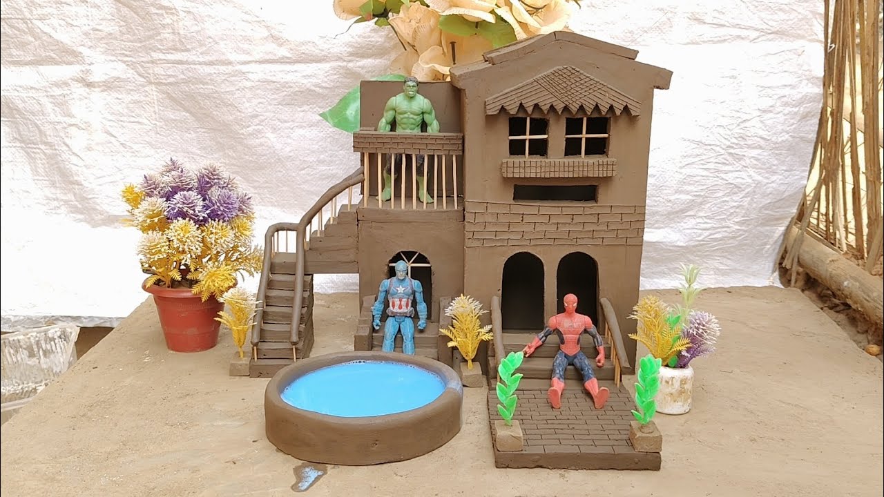 Handmade Mud House Creation 🏡 || Clay house designing | Ms Toy
