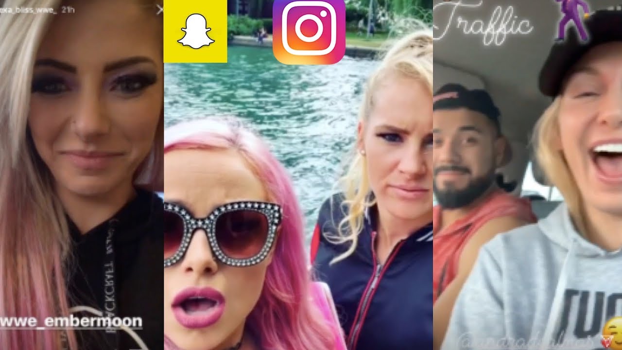 WWE Snapchat/Instagram ft. Alexa Bliss, Liv Morgan, Lacey Evans, Charlotte, Andrade n MORE