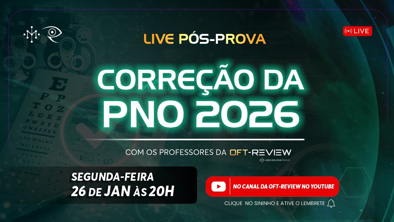 Live de Revisão Pós-Prova: Correção da PNO 2026