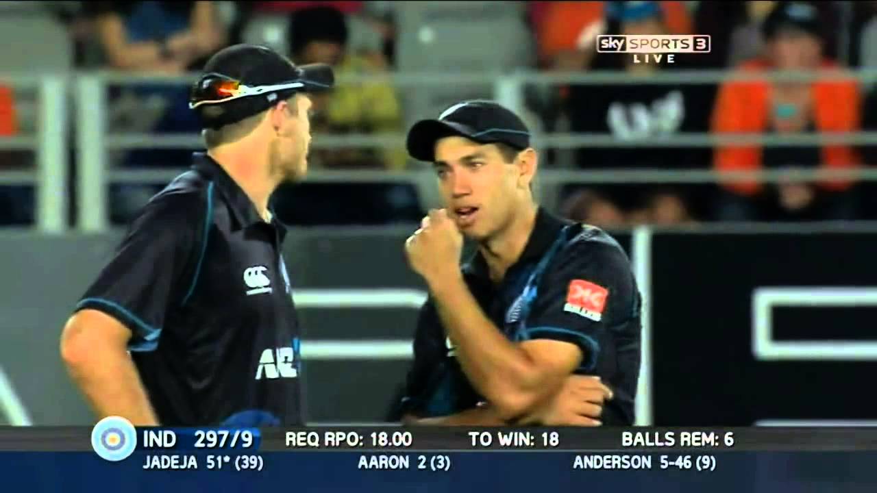 New Zealand vs India 3d ODI 2014 (Final moments)